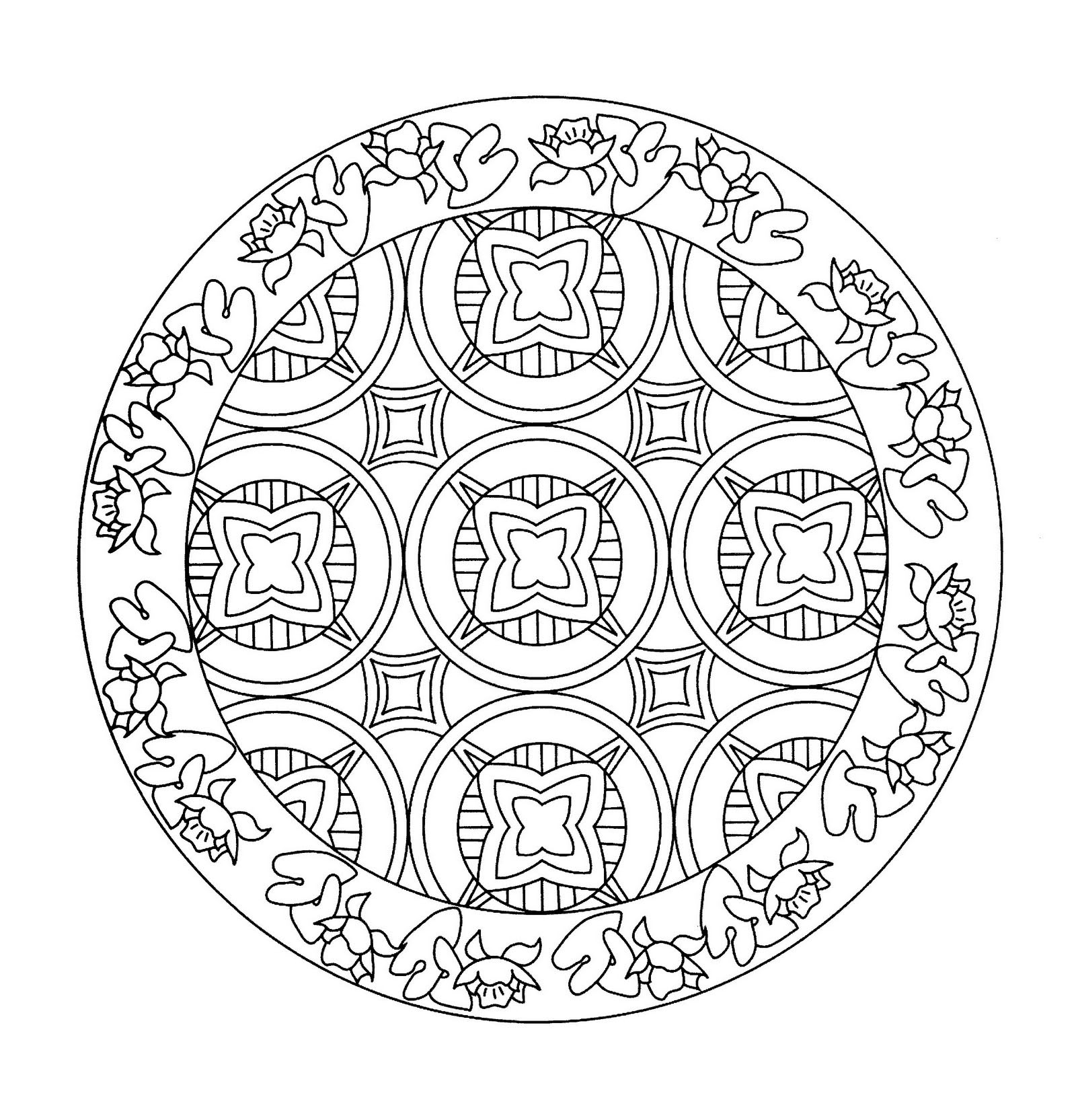 Mandala to color free to print - 9